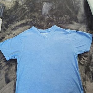 Blue V-neck T-shirt